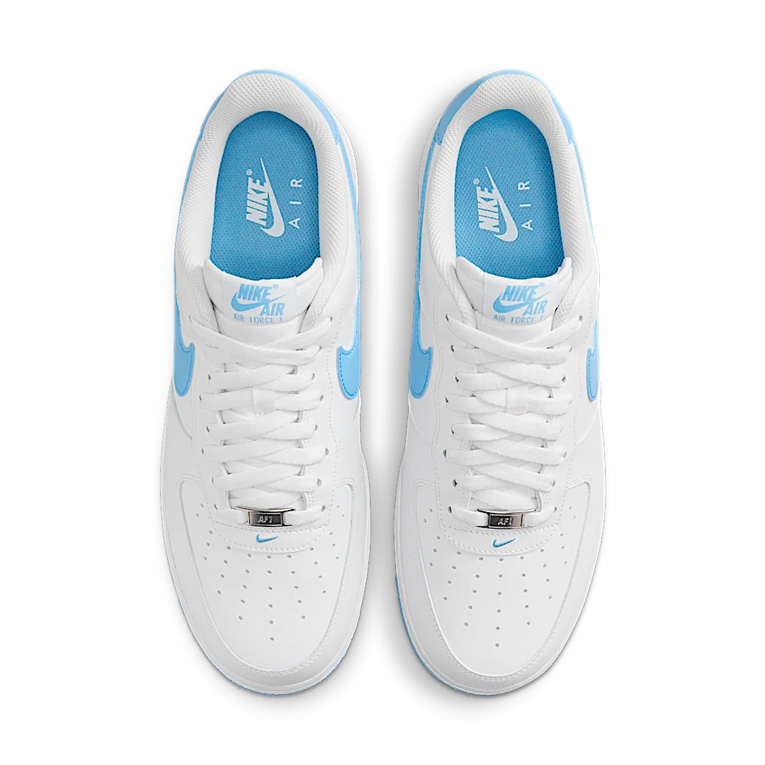 Nike Air Force 1 Low '07 White Aquarius Blue, White/White/Aquarius Blue (FQ4296-100)