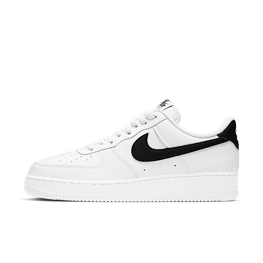 Nike Air Force 1 Low '07 White Black Pebbled Leather main image 0