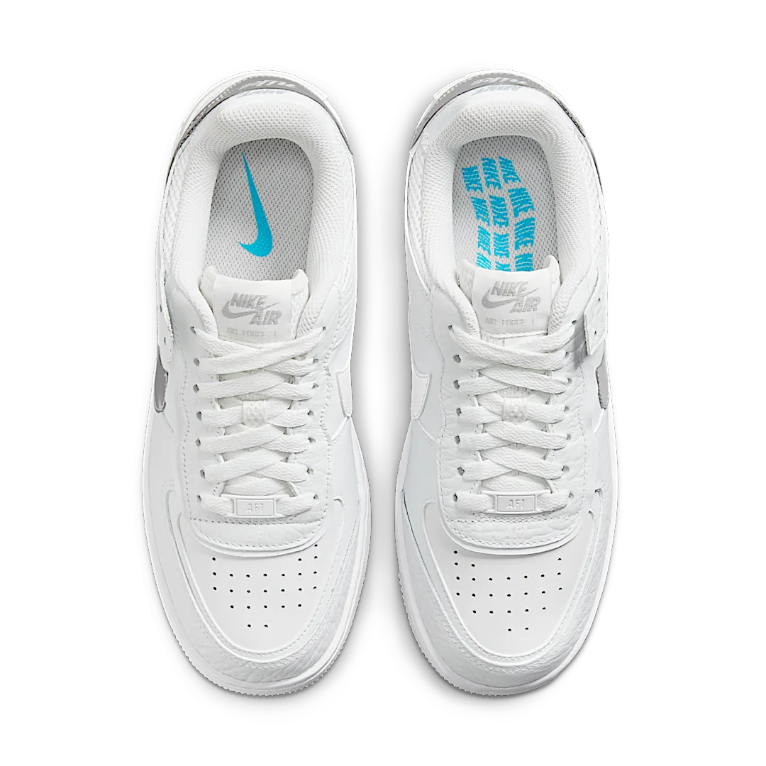 Nike Air Force 1 Shadow White Chrome, White/Chrome (DQ0837-100)