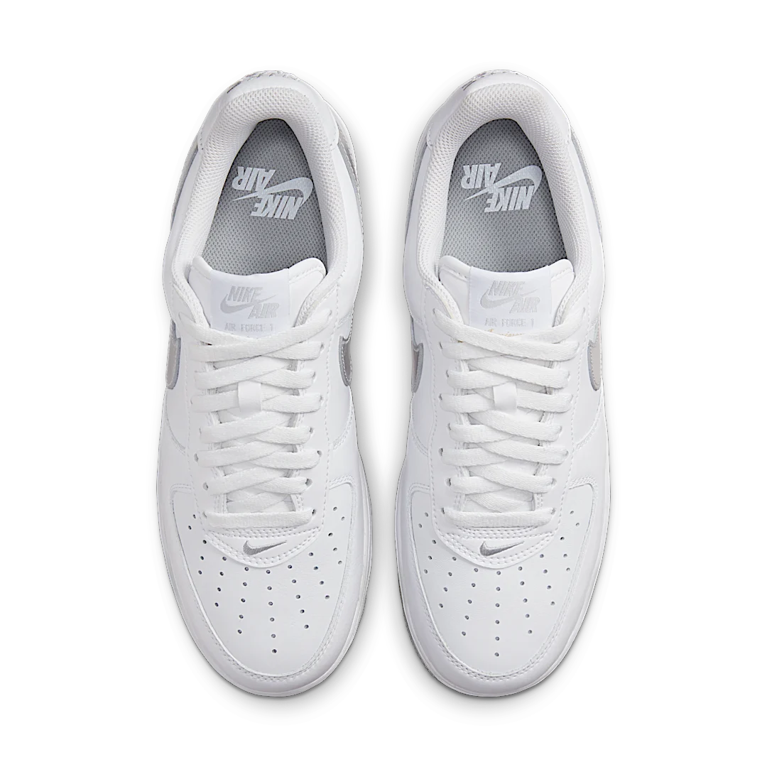 Nike Air Force 1 '07 Low Color of the Month White Metallic Silver, White-Metallic Silver-Metallic Gold (DZ6755-100)
