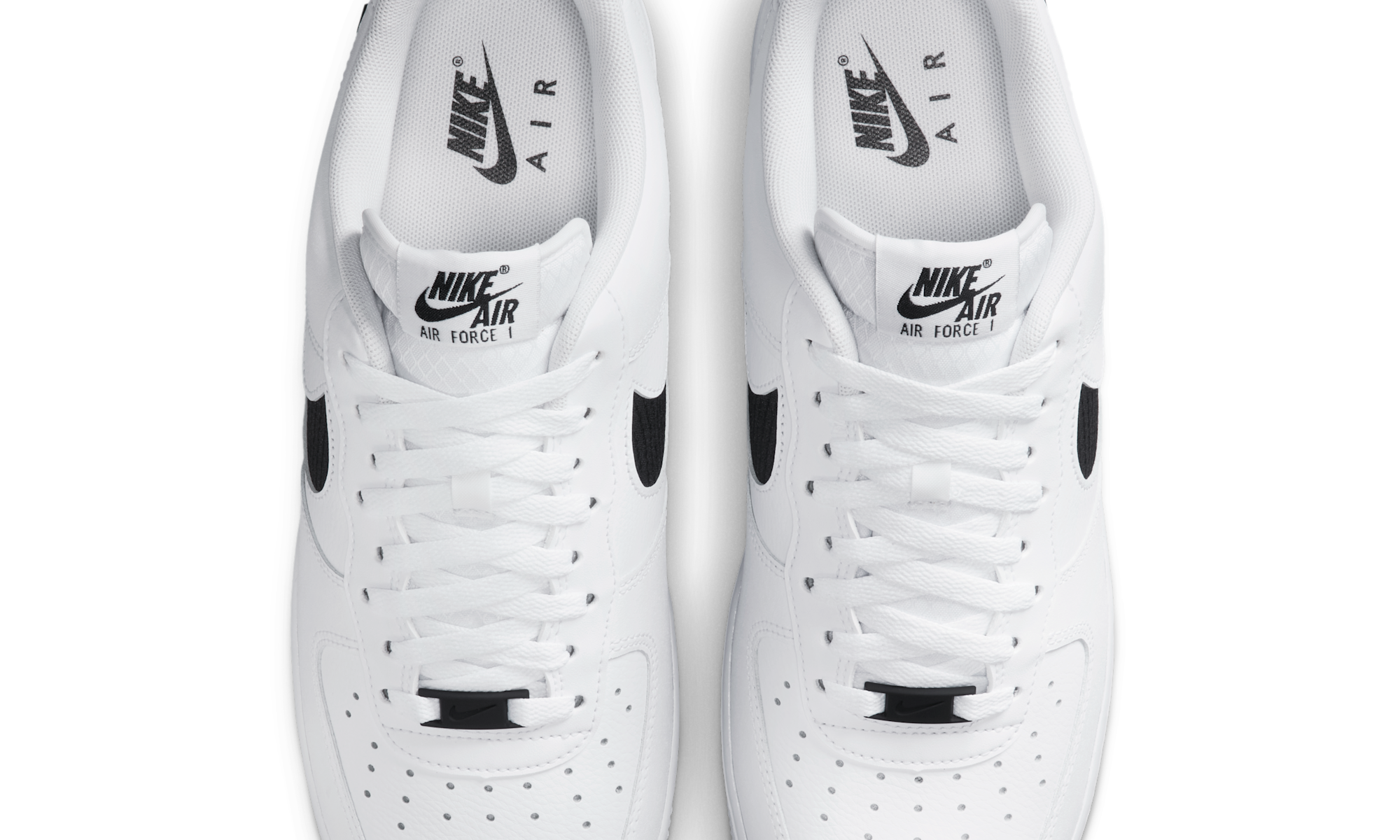 Nike Air Force 1Nylon Swoosh Black White