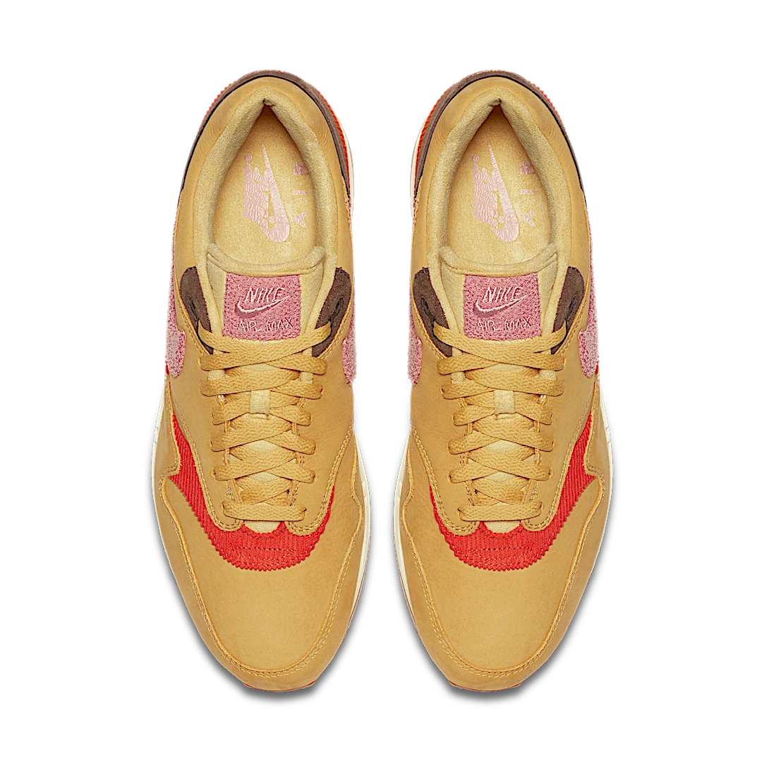 Nike Air Max 1 Crepe Wheat Gold Rust Pink, Wheat Gold/Rust Pink-Baroque Brown (CD7861-700)