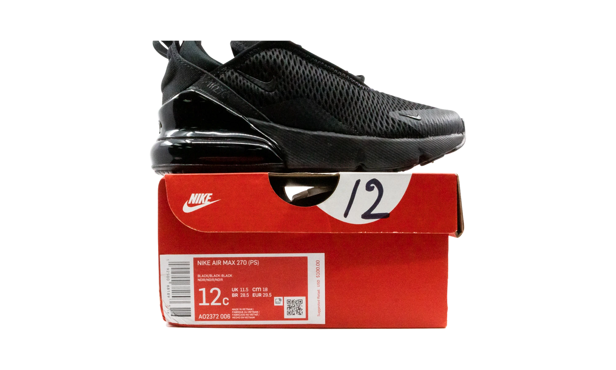 Nike Air Max 270 Triple Black (PS)