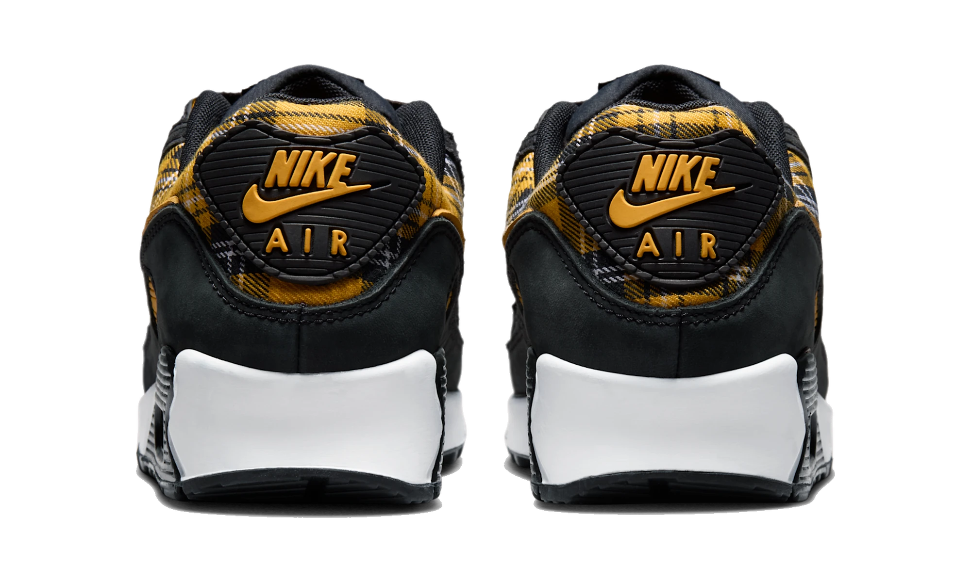 Nike Air Max 90 Black Yellow Ochre Plaid
