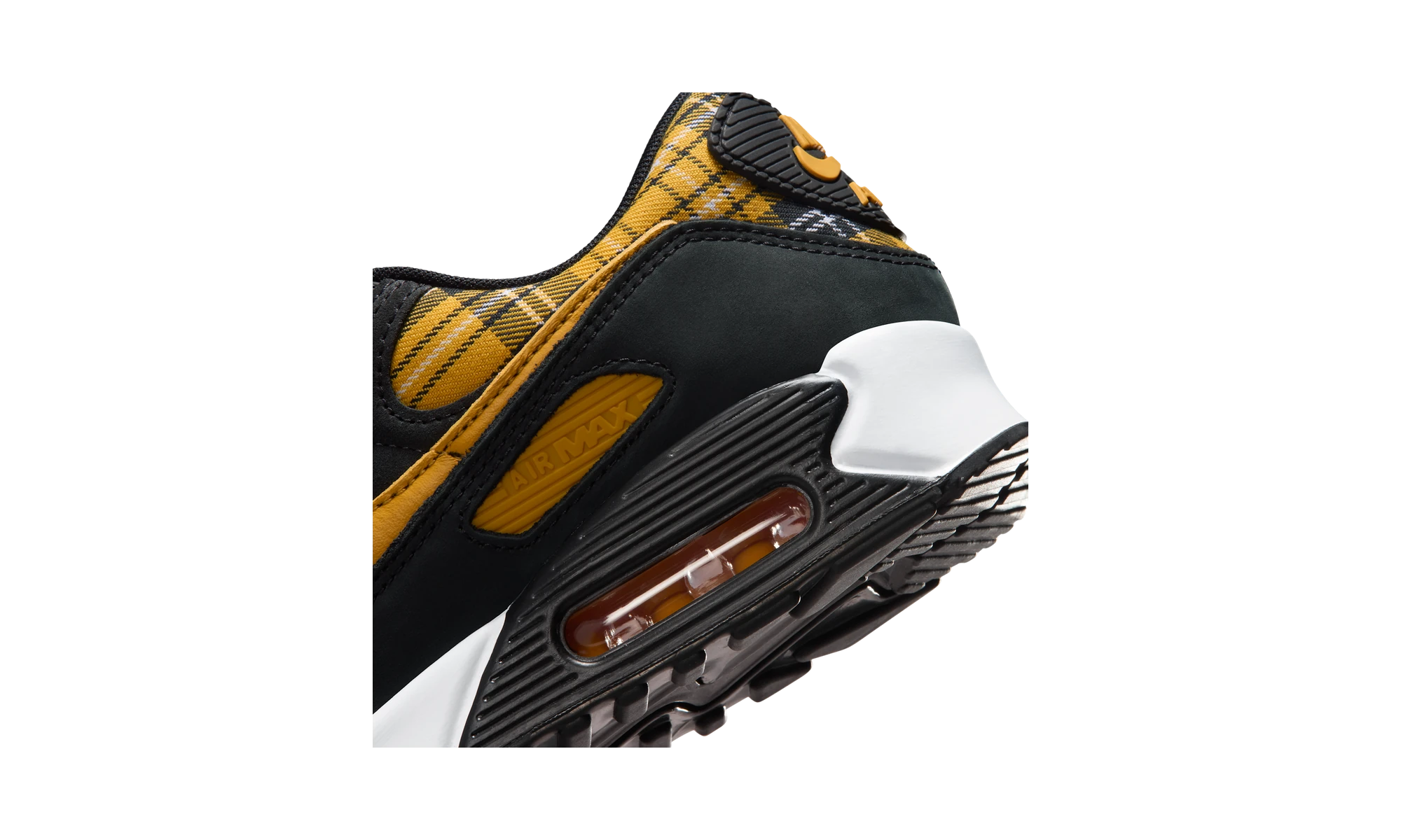 Nike Air Max 90 Black Yellow Ochre Plaid