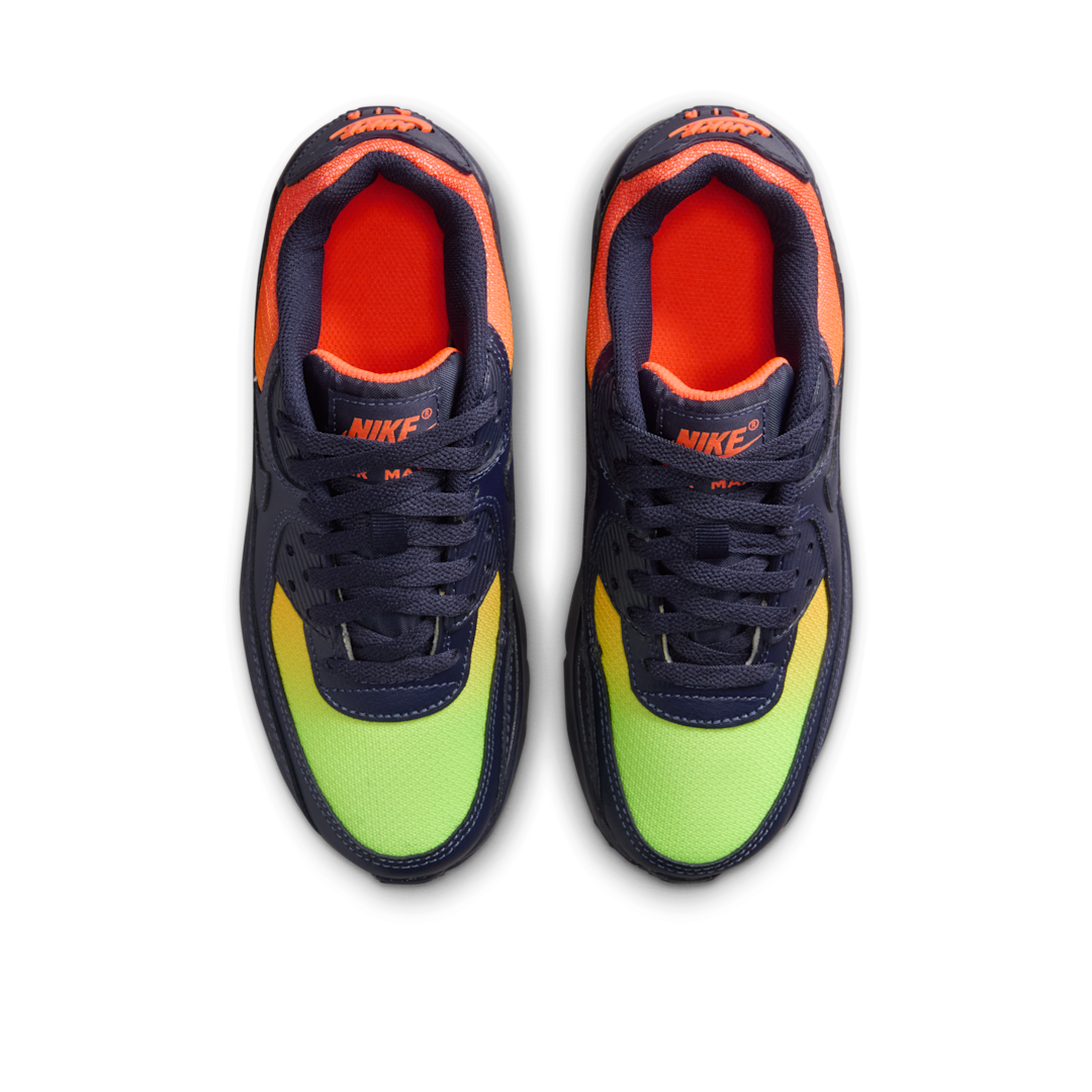 Nike Air Max 90 LTR Lemon Venom Blackened Blue, Lemon Venom/Hyper Crimson/Laser Orange/Blackened Blue (CD6864-701)