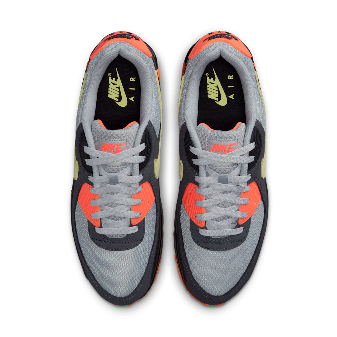 Nike Air Max 90 Light Smoke Grey Hyper Crimson Limelight, Light Smoke Grey/Hyper Crimson/Black/Limelight (DM0029-018)