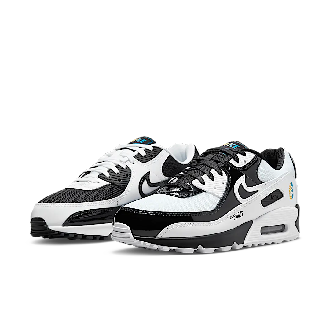Nike Air Max 90 Lucha Libre, White/Black-Blue-Yellow (DM6178-010)