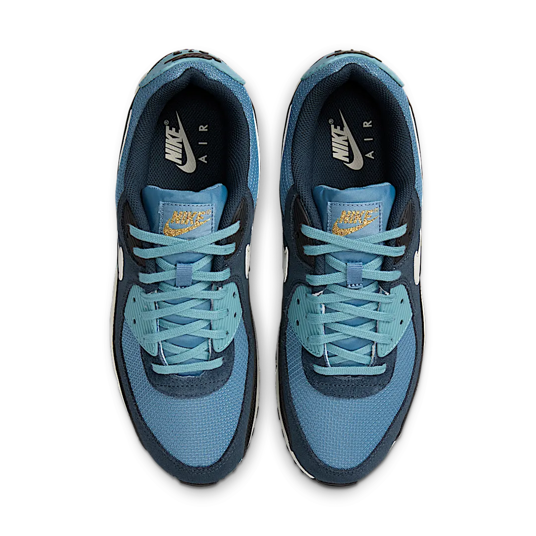 Nike Air Max 90 PRM Armory Navy, Armory Navy/Aegean Storm/Denim Turquoise/Pale Ivory (FZ9895-400)