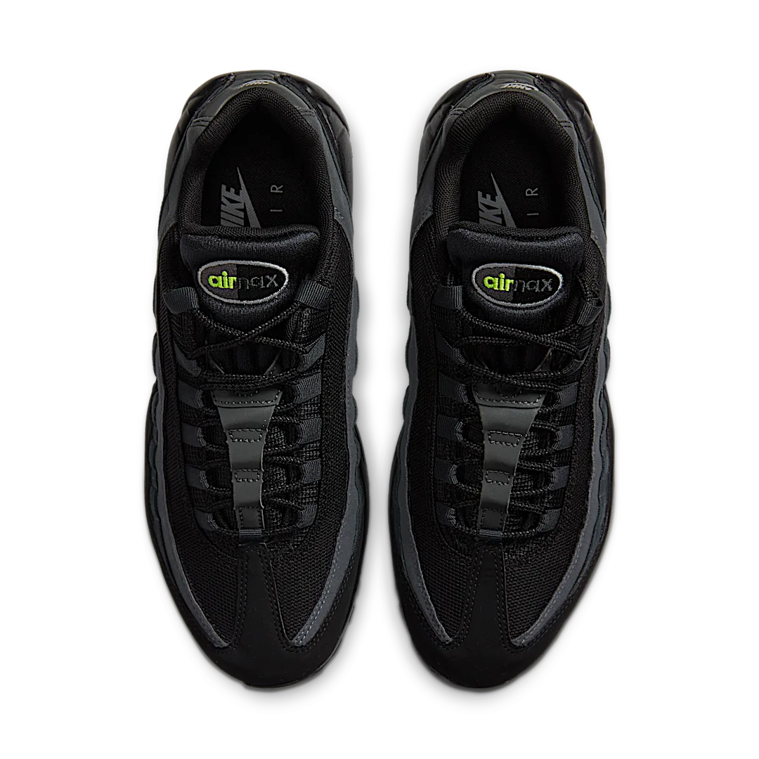 Nike Air Max 95 Retro Logo Black Grey Volt, Black/Wolf Grey-Cool Grey-Volt (CV1635-002)