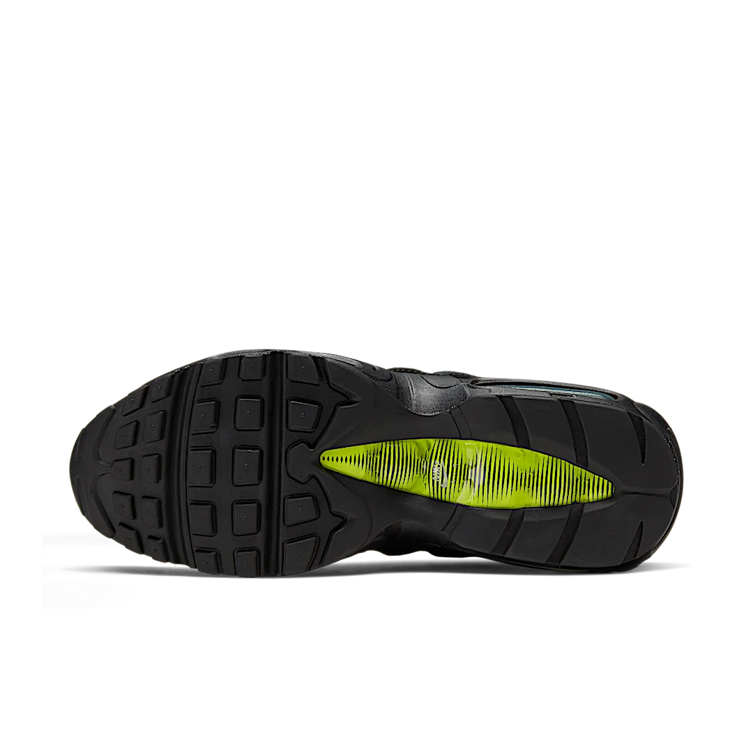 Nike Air Max 95 Retro Logo Black Grey Volt, Black/Wolf Grey-Cool Grey-Volt (CV1635-002)