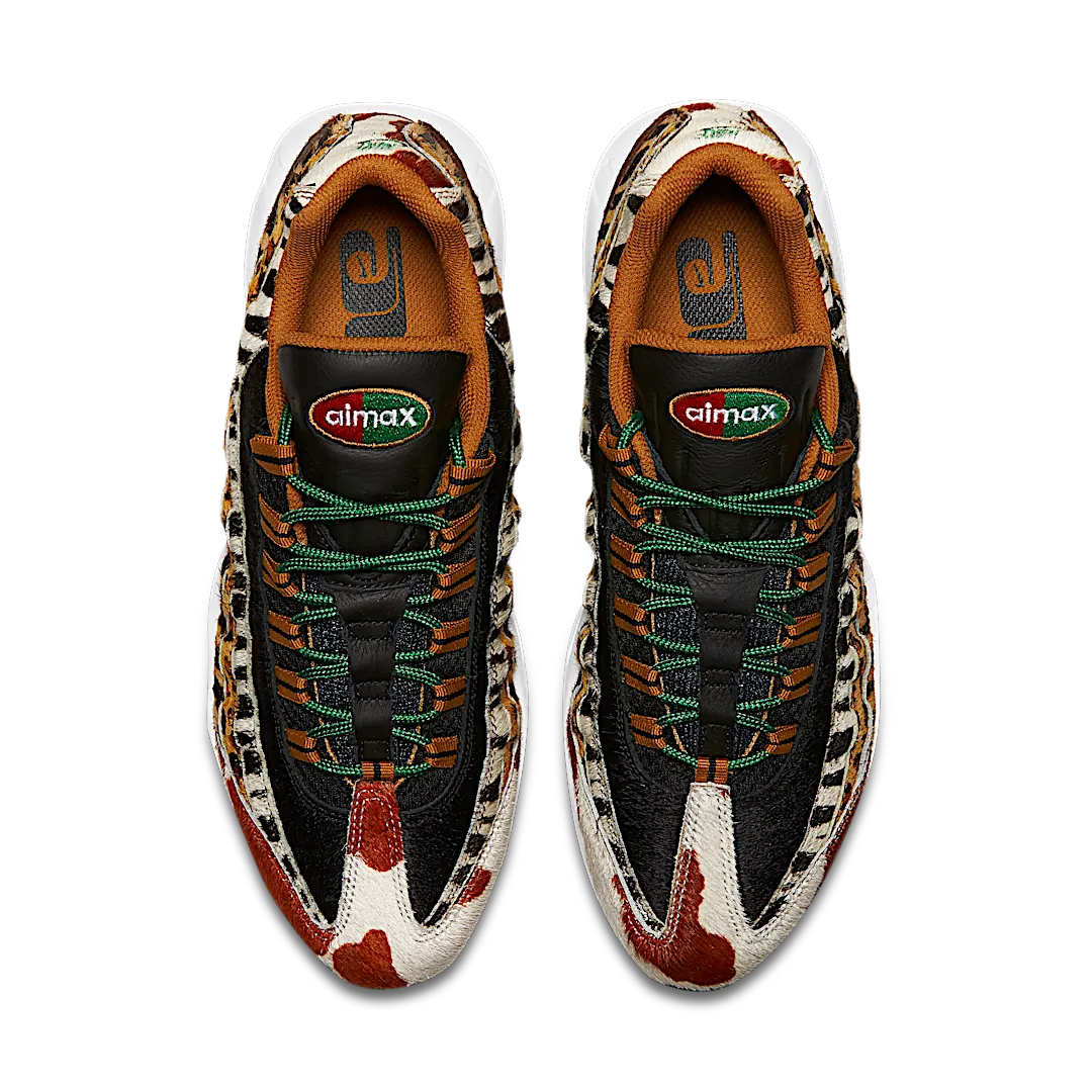 Nike Air Max 95 atmos Animal Pack 2.0 (All Black Box) (2018), Pony/Sport Red-Black-Classic Green (AQ0929-200)