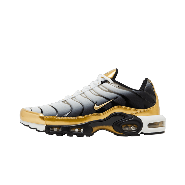 Nike Air Max Plus Premium Footlocker 50th Anniversary, White/Metallic Gold/Black (HM0352-100)
