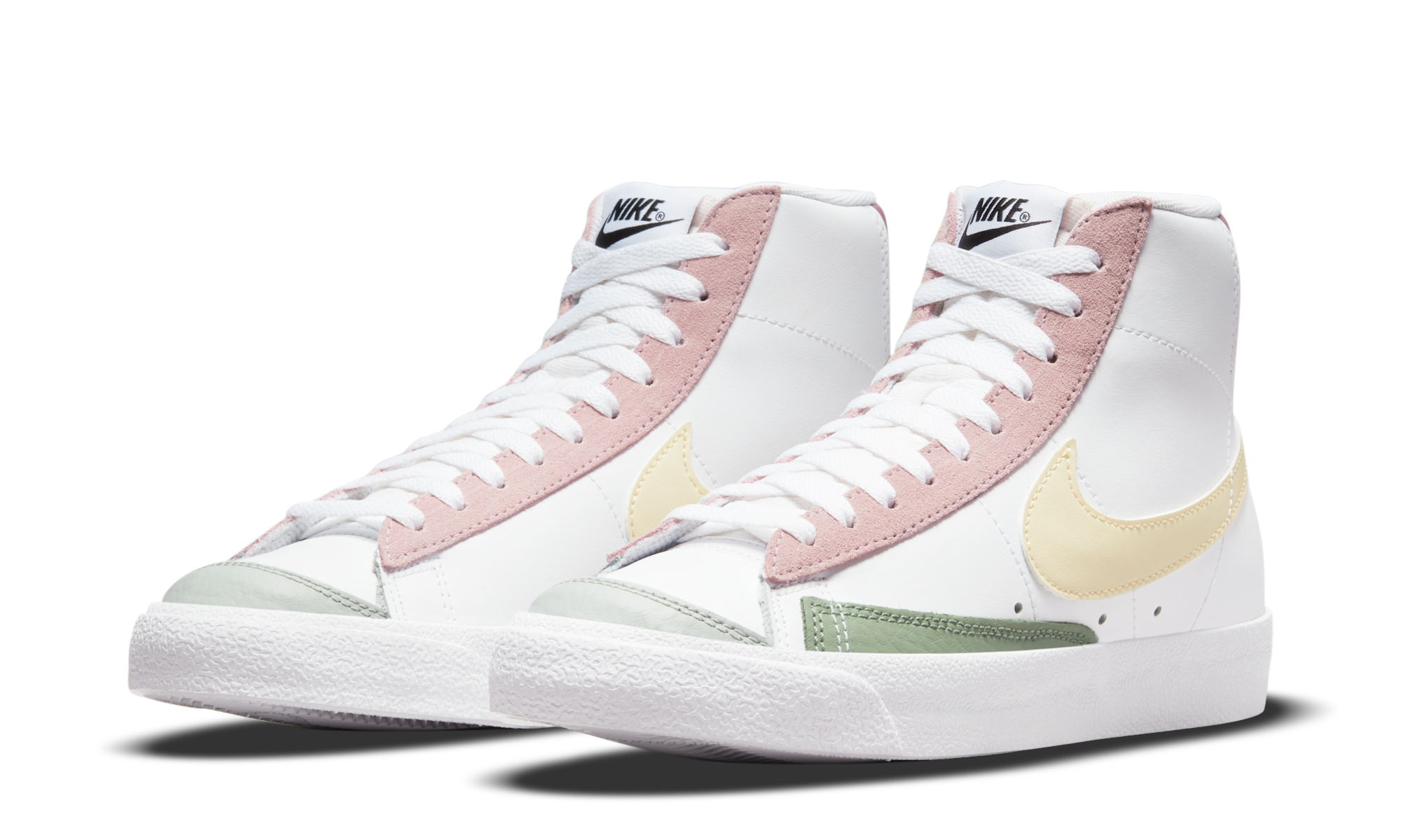 Nike Blazer Mid 77 White Pink Green Yellow