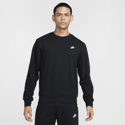 Nike Club Men's French Terry Crew Black/Black/White