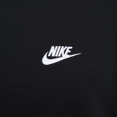 Nike Club Men's French Terry Crew Black/Black/White - Sneak