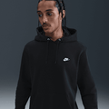 Nike Club Fleece Pullover Hoodie Black/White