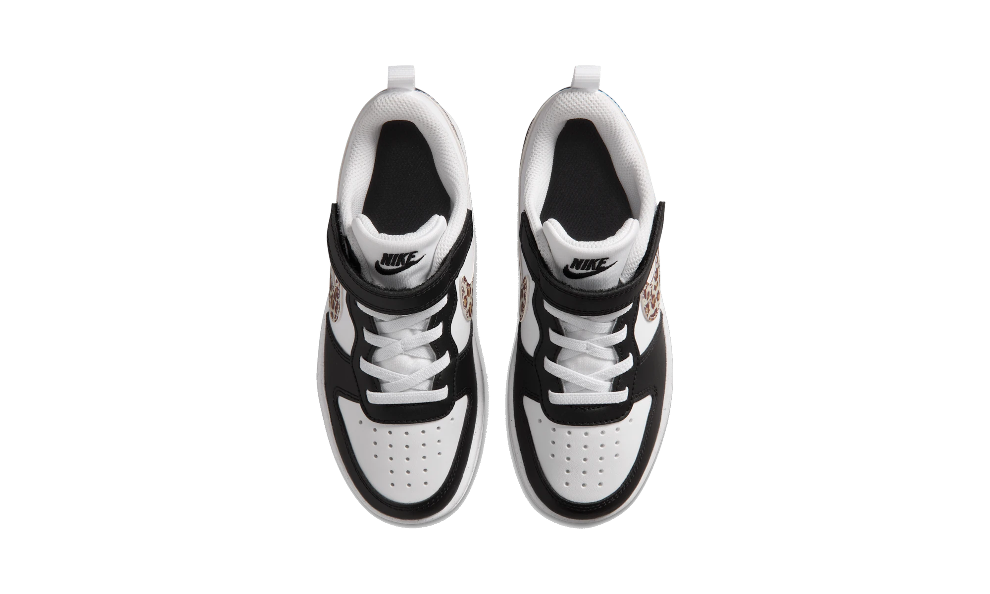 Nike Court Borough Low Black White Leopard Swoosh (PS)