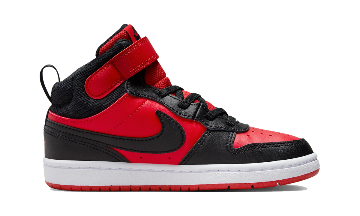 Nike Court Borough Mid 2 Black University Red (PS)