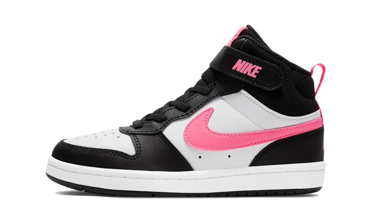 Nike Court Borough Mid 2 Black White Sunset Pulse (PS)