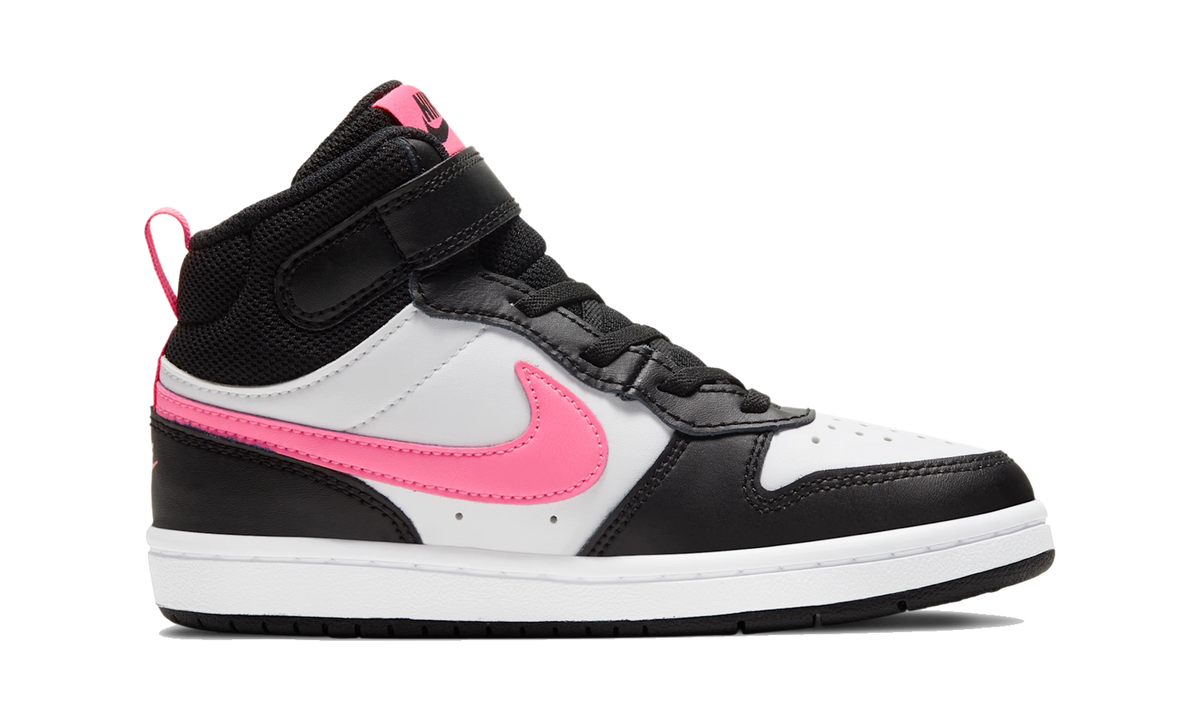 Nike Court Borough Mid 2 Black White Sunset Pulse (PS)