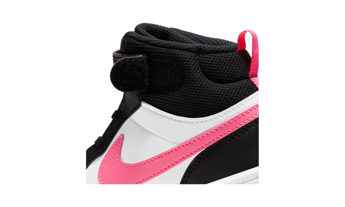 Nike Court Borough Mid 2 Black White Sunset Pulse (PS)
