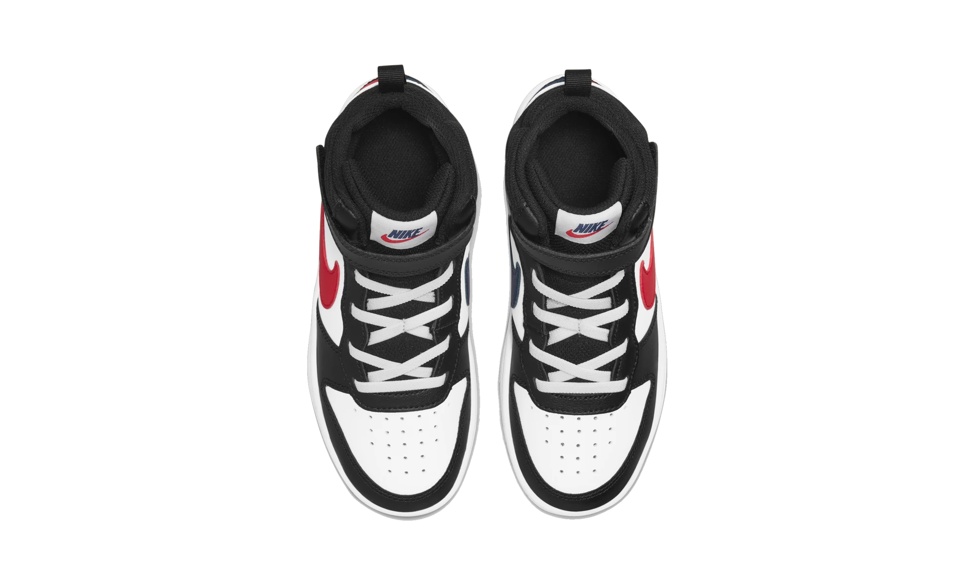 Nike Court Borough Mid 2 White Black University Red (PS)
