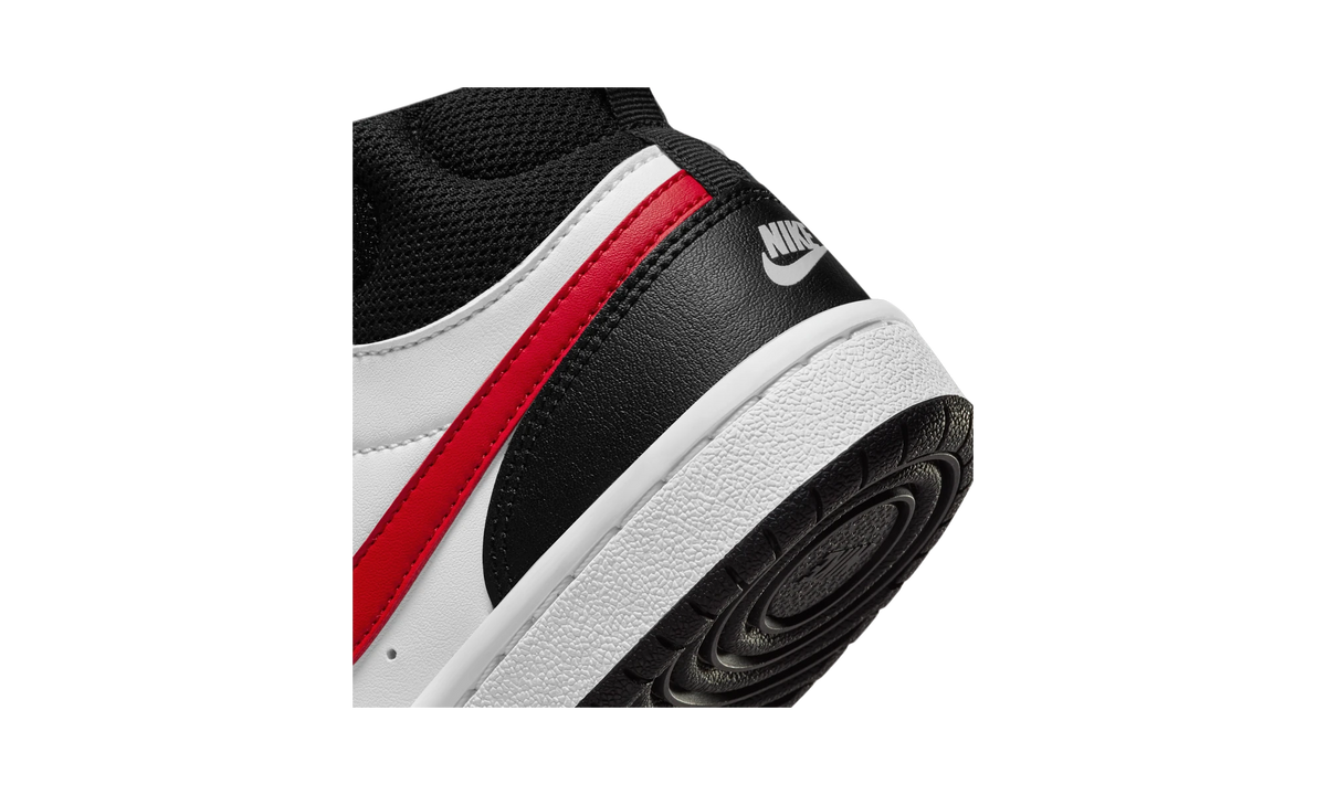 Nike Court Borough Mid 2 White Black University Red (PS)