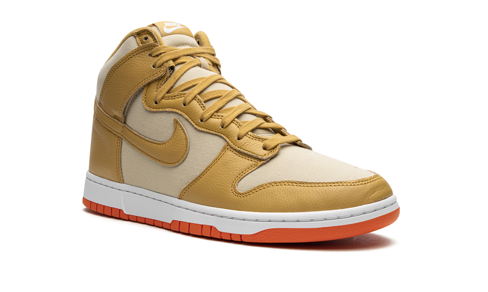 Nike Dunk High Wheat Gold Safety Orange