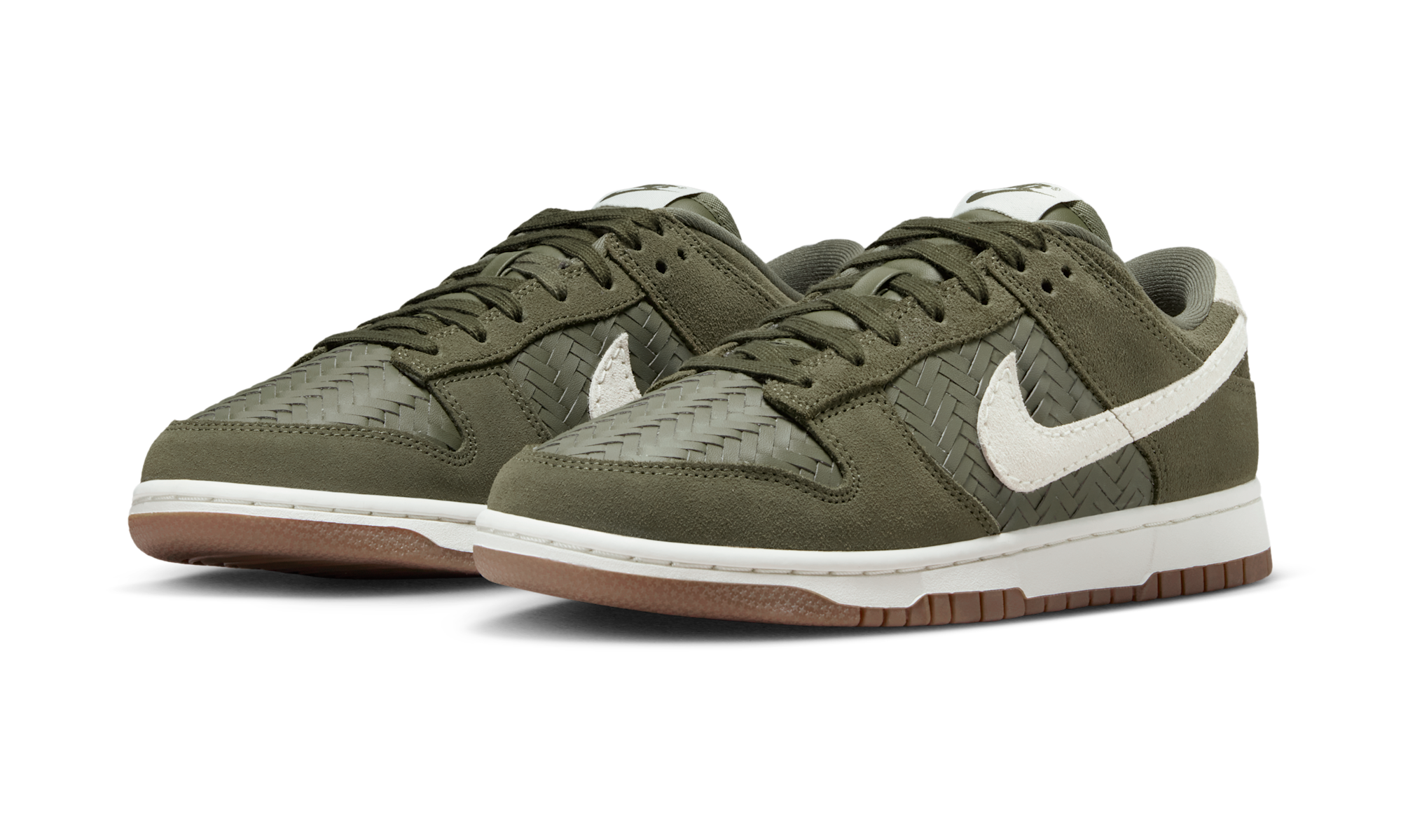 Nike Dunk Low Premium SE Woven Medium Olive Gum