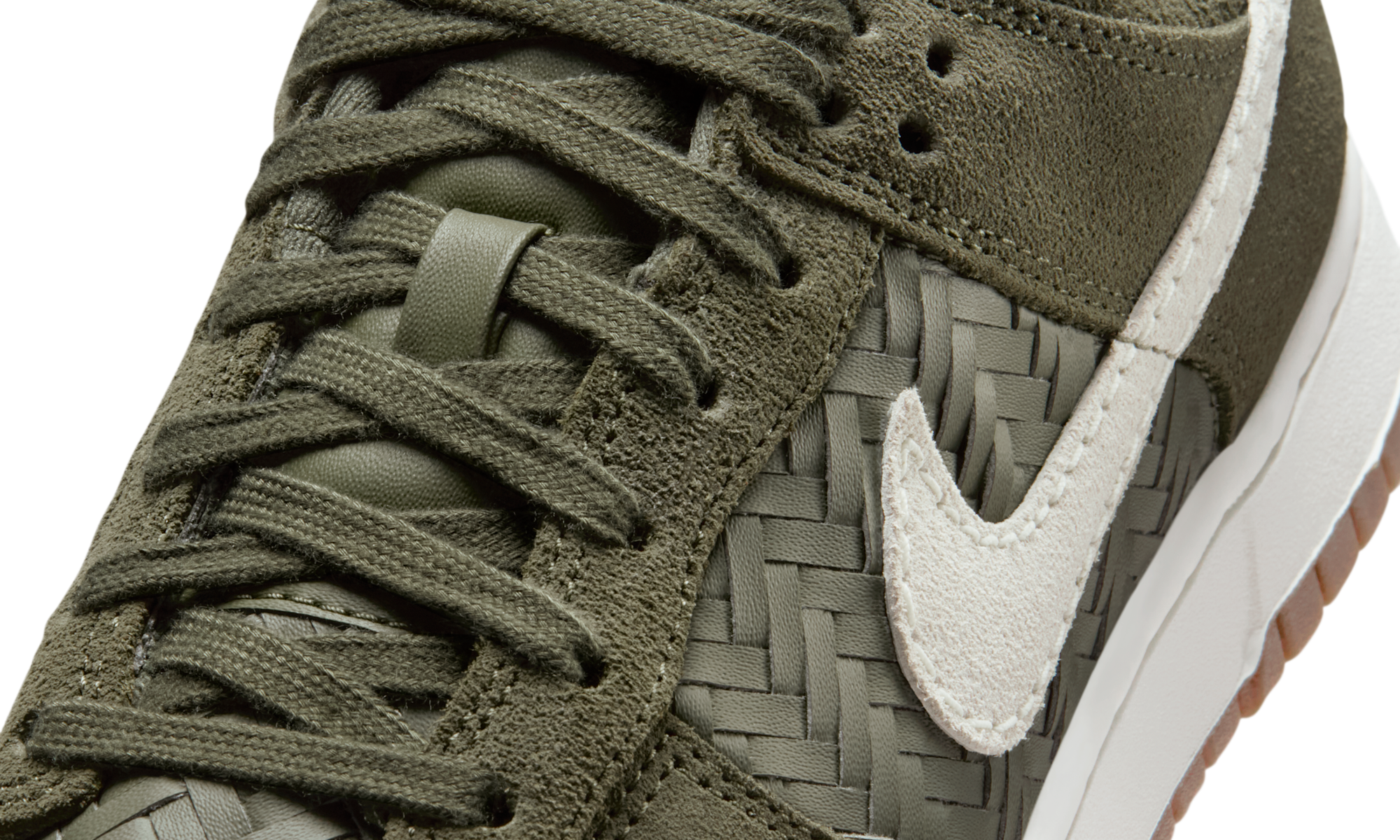 Nike Dunk Low Premium SE Woven Medium Olive Gum