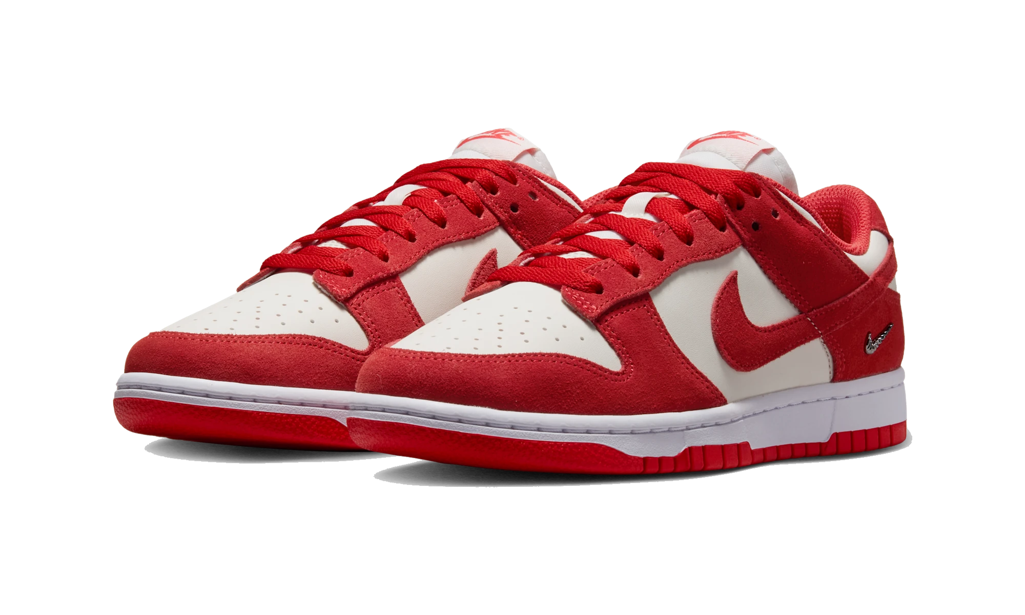 Nike Dunk Low Sail White Metallic Silver Light Crimson