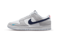 Nike Dunk Low White Grey Navy Aqua Mini Swoosh