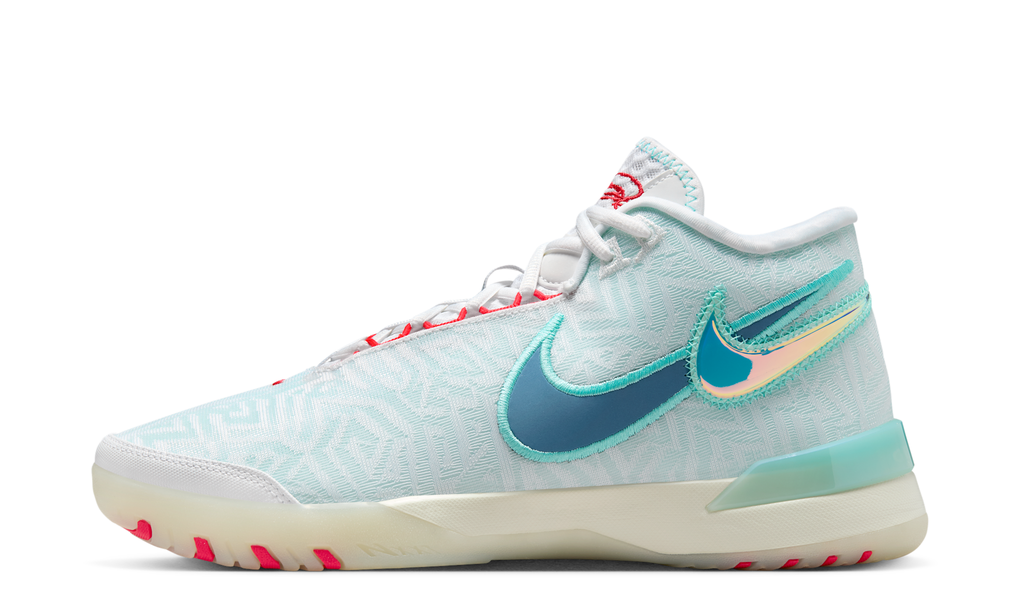 Nike LeBron NXXT Genisus White Aurora Green Siren Red Aegean Storm