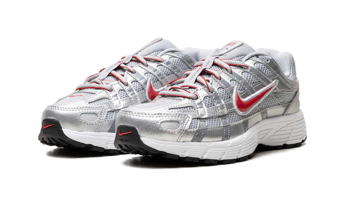 Nike P-6000 Metalic Silver Cool Red