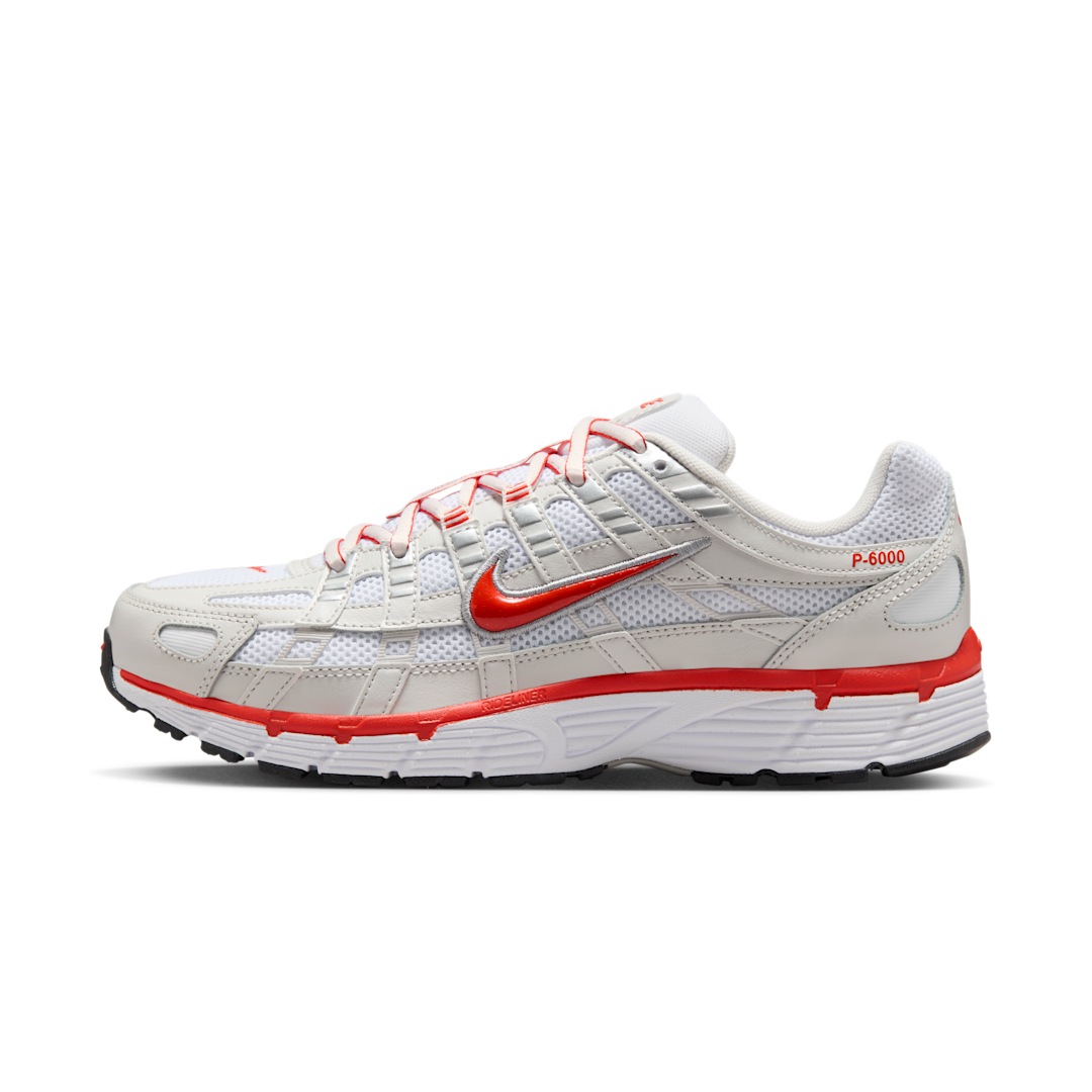 Nike P-6000 White Platinum Tint Black Picante Red, White/Platinum Tint/Black/Picante Red (BV1021-107)
