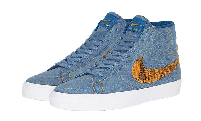 Nike SB Blazer Mid QS Supreme Denim, Industrial Blue/Black (DX8421-400)