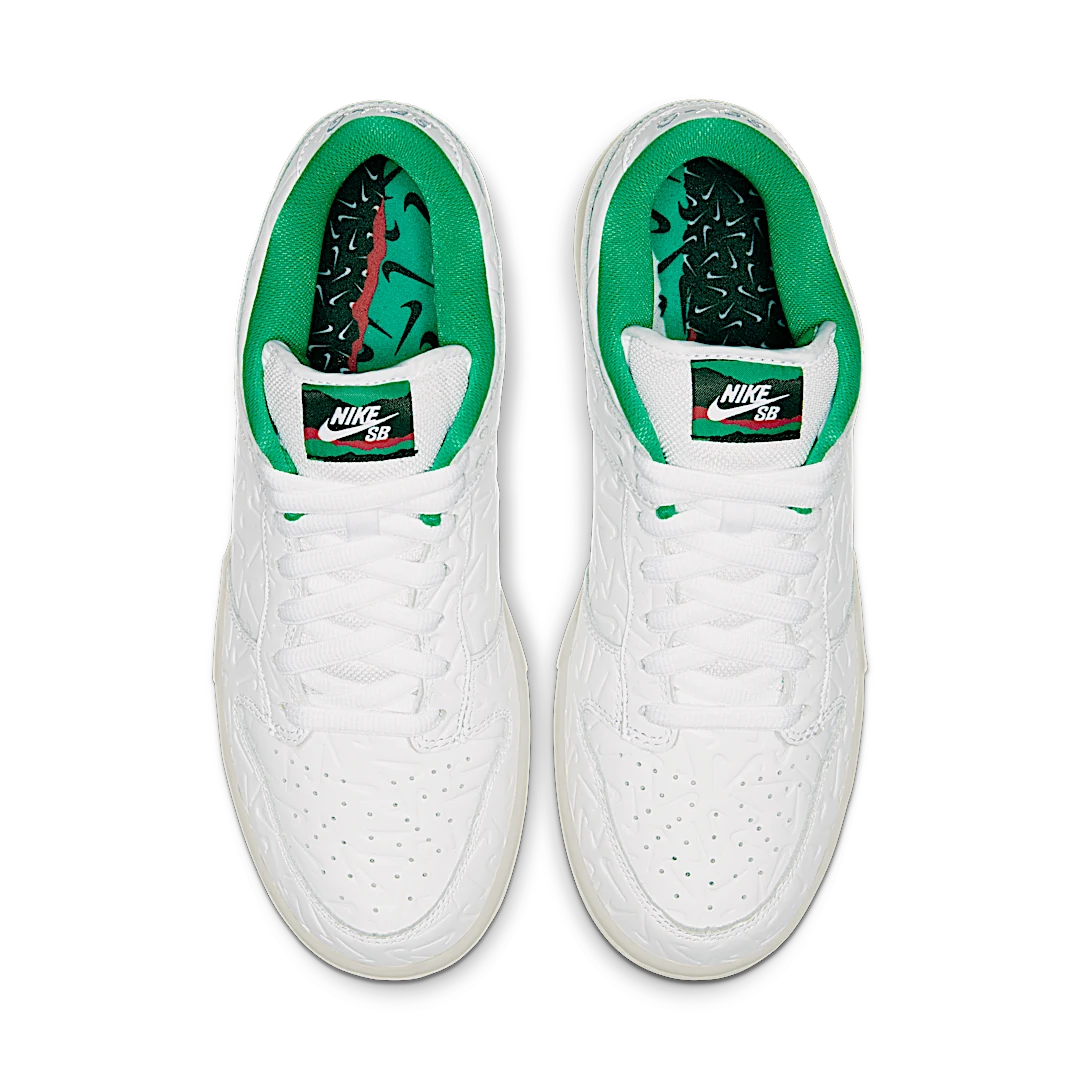 Nike SB Dunk Low Ben-G, White/White-Lucid Green-Sail (CU3846-100)