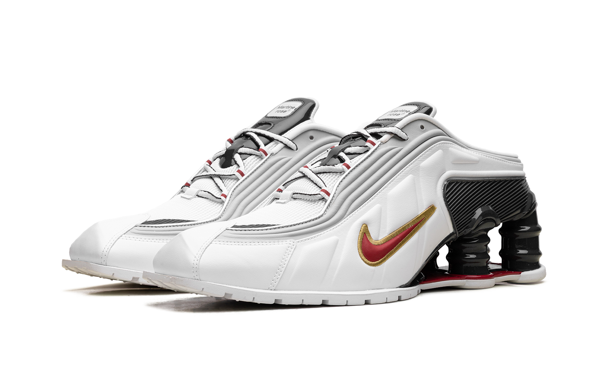 Nike Shox MR4 Mule Martine Rose Metallic Platinum Varsity Red