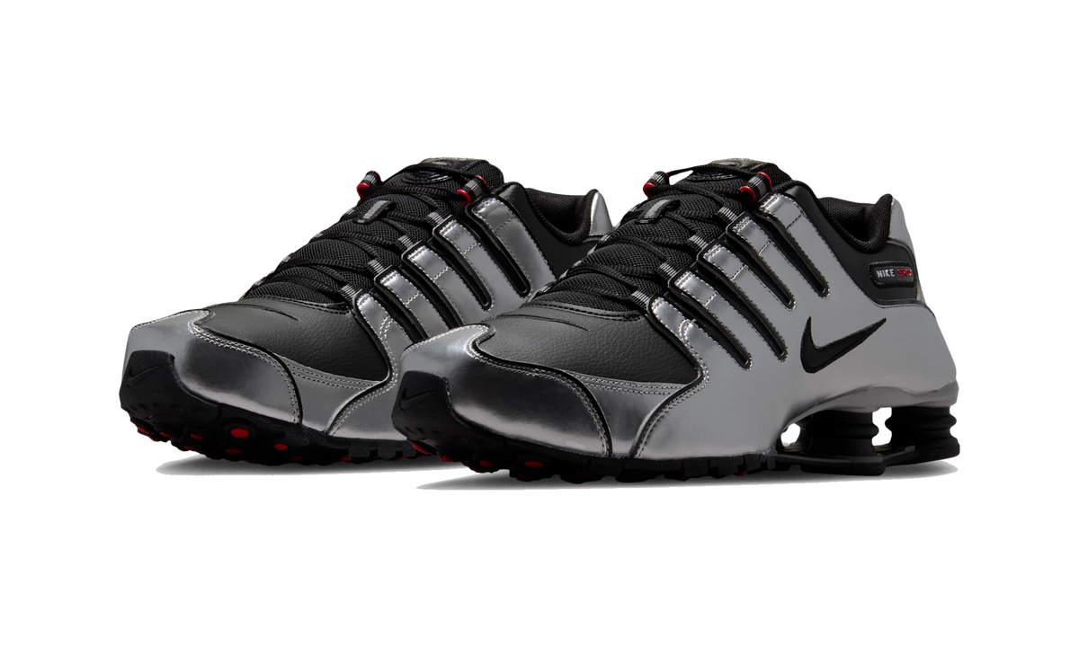 Nike Shox NZ Black Metallic Silver University Red