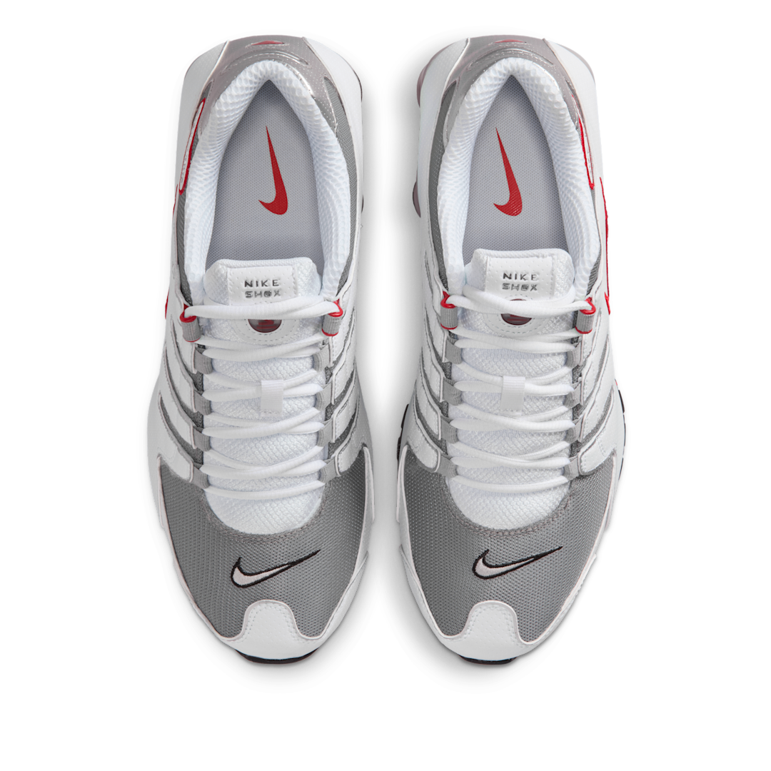 Nike Shox NZ White Red Metallic Silver, White/Sport Red/Cool Grey/Metallic Silver (378341-104)