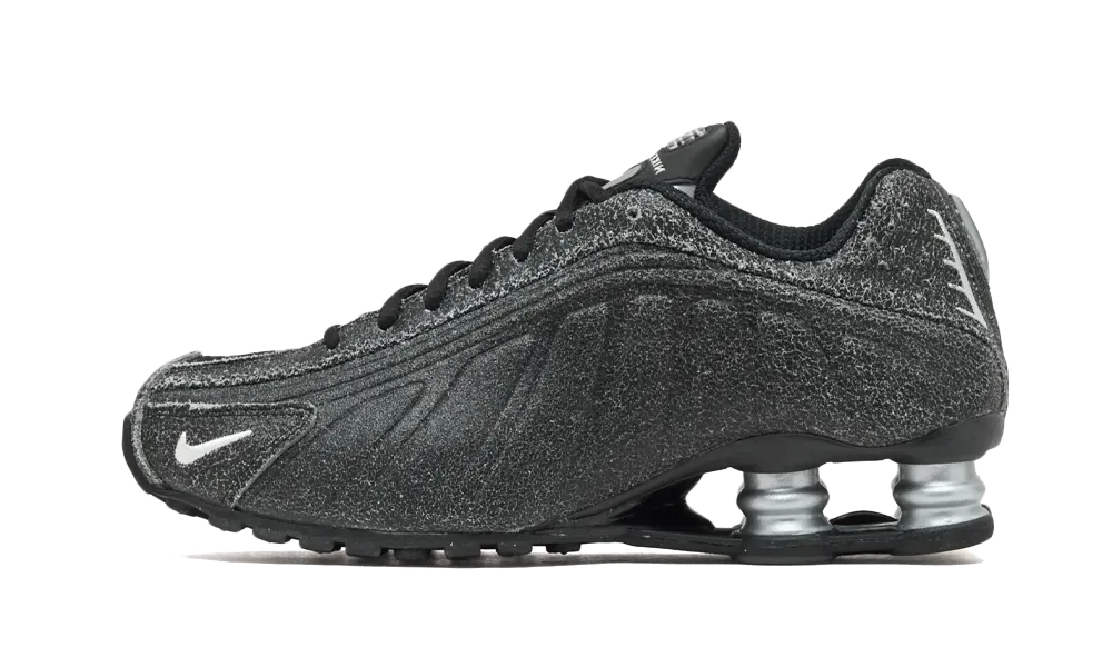 Nike Shox R4 Black Distressed Leather