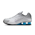 Nike Shox R4 Metallic Silver White Blue Lagoon