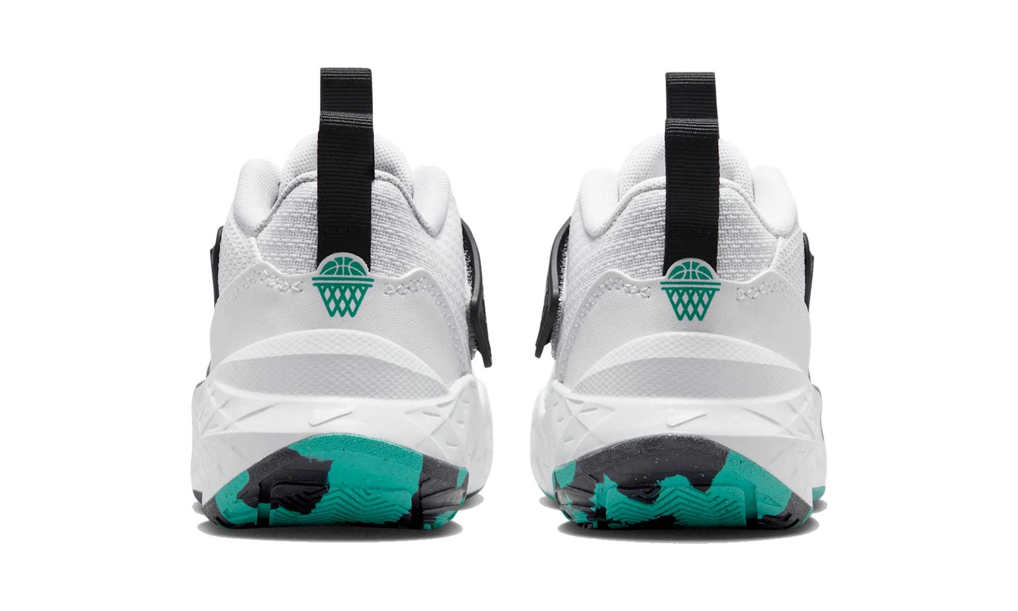 Nike Team Hustle D 12 White Black Emerald Topaz Gold (PS)