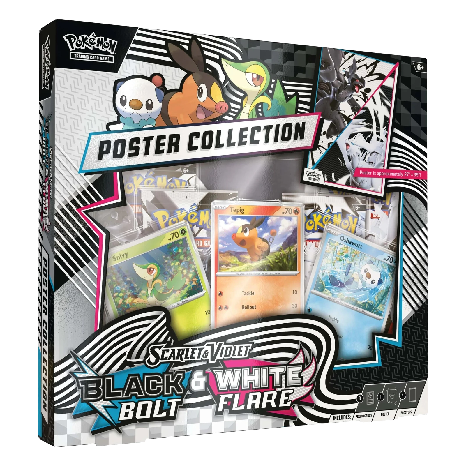 Pokémon TCG Black Bolt & White Flare: Unova Poster Collection
