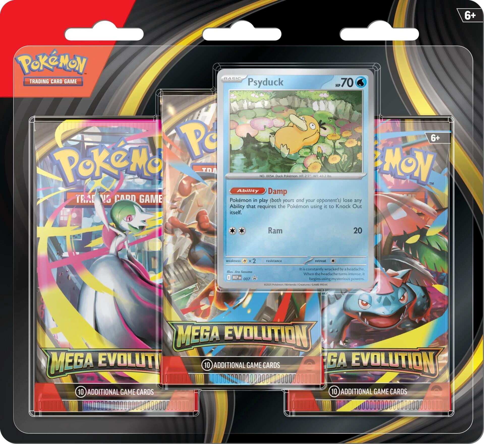 Pokémon TCG Mega Evolution: Psyduck 3-Pack Blister