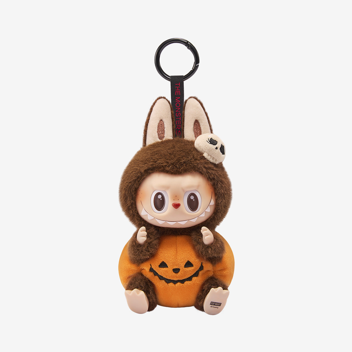 Pop Mart Labubu Happy Halloween Party Series-Sitting Pumpkin Vinyl Plush Pendant
