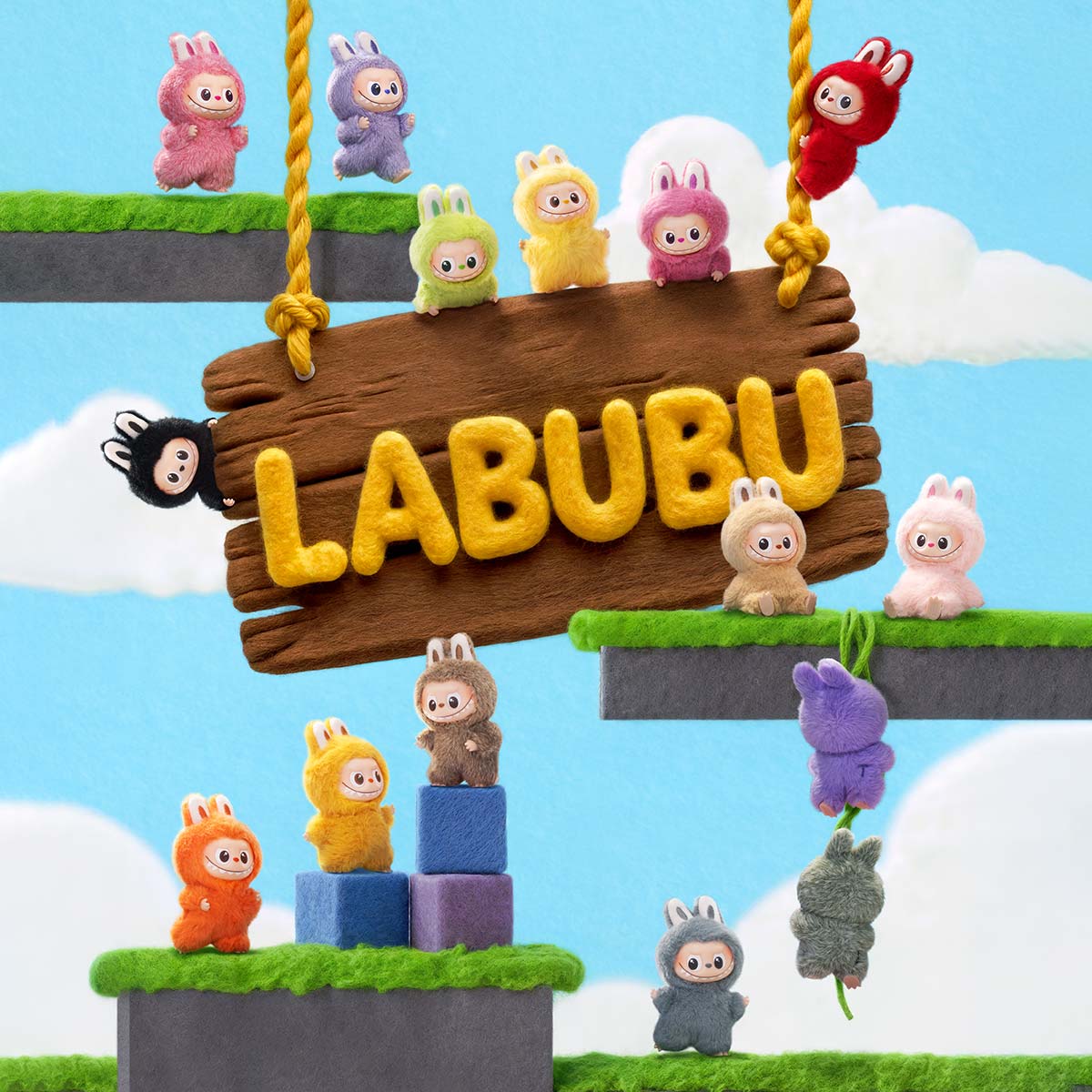 Pop Mart Labubu The Monsters Pin for Love Series Vinyl Plush Pendant Blind Box (N-Z)