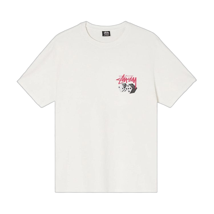 Stussy Roll The Dice Pig Dyed T-Shirt White