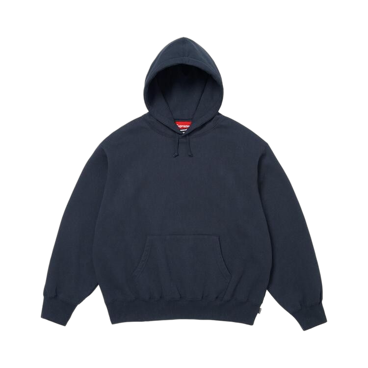 Supreme Satin Appliqué Hooded Sweatshirt Navy